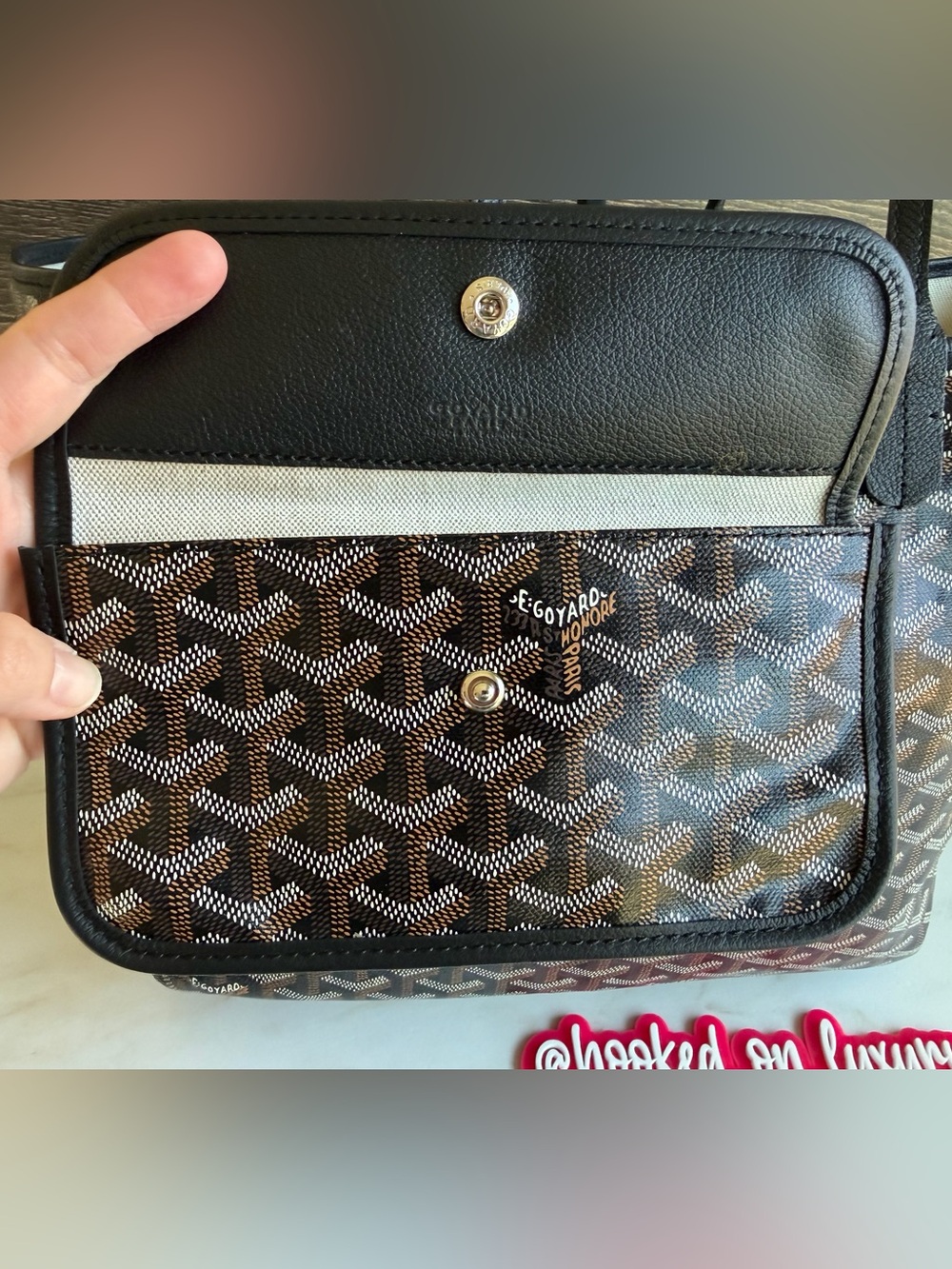 Authentic Goyard Saint Louis PM Tote Handbag Shoulder Bag, Pouch and Dust Bag - Picture 4 of 16